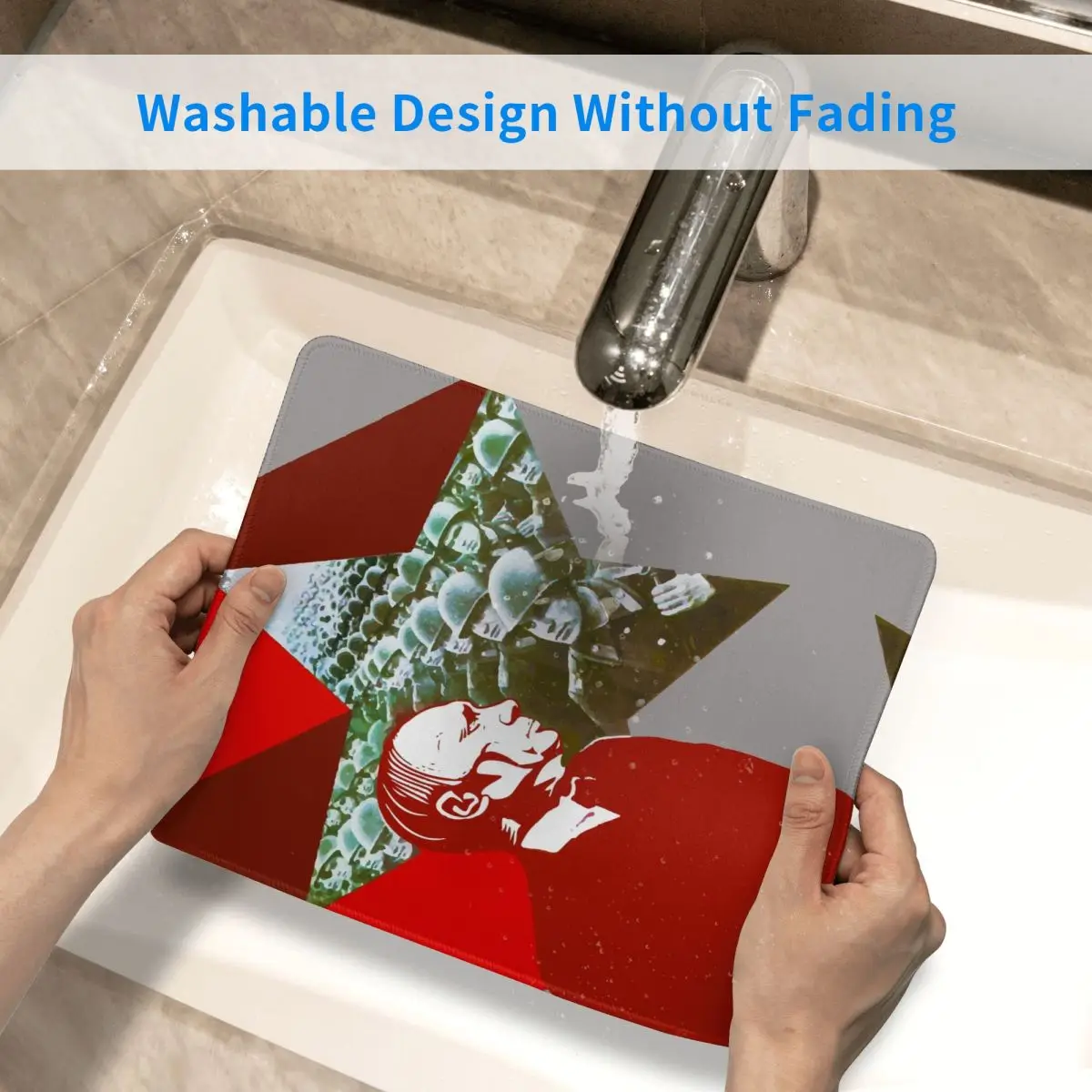 Водонепроницаемый коврик для мыши с простроченными краями защитой от скольжения