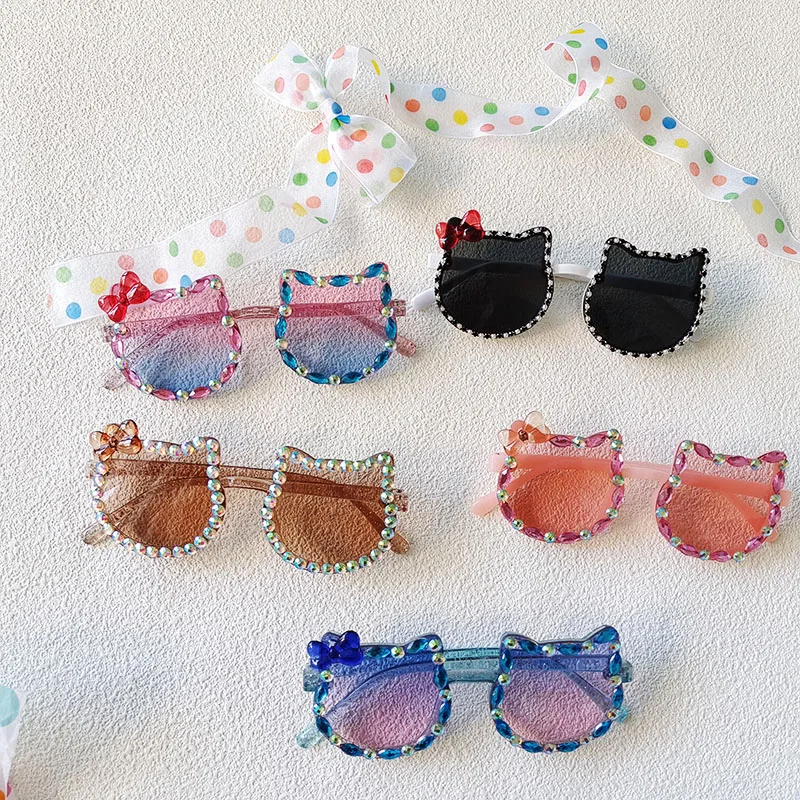 Новинка 2024 брендовые роскошные солнцезащитные очки кошачий глаз Детские
