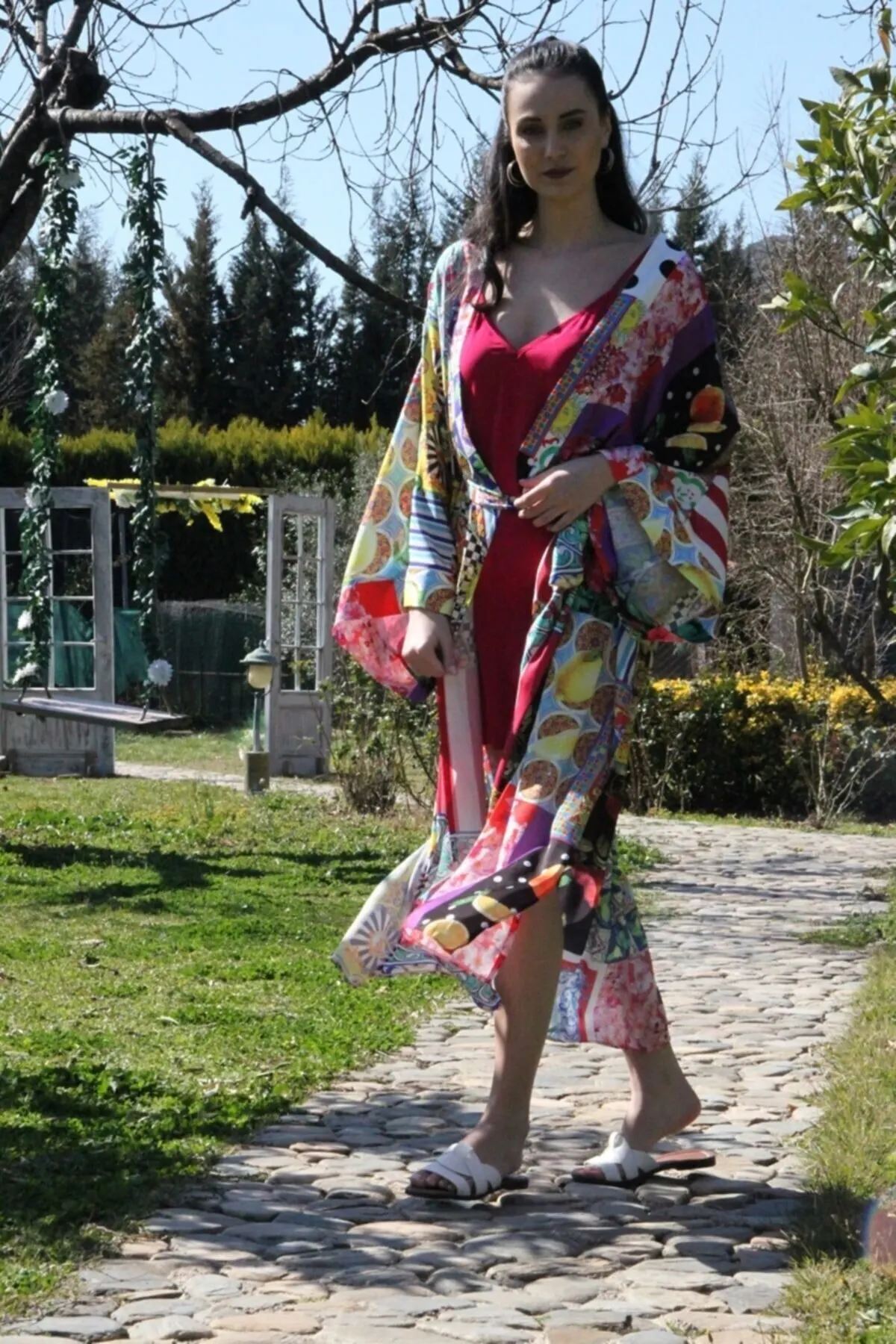 

Women's Kimono Patterned Silk Kimono Fashion Bathrobe For Ladies Fashion Robe Robe Dressing Gown For Women