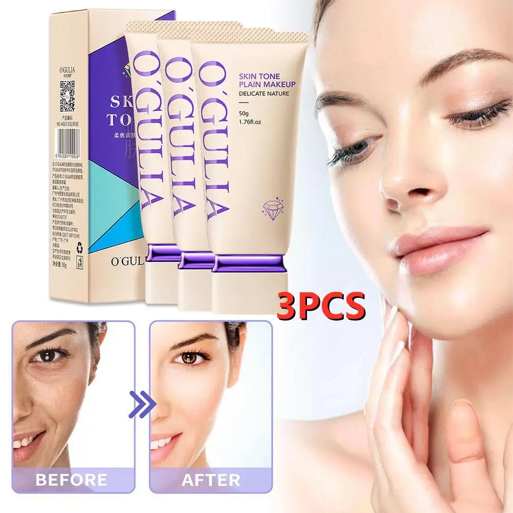 

3pcs Ogulia Hydrating Concealer Translucent Face Cream Soft Focus Skin Tinting Cream Tone Up Cream Plain Makeup Delicate Nature