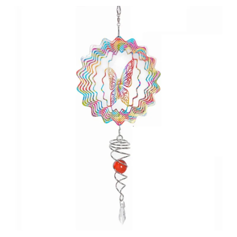 

Rotating Wind Butterfly Home Decor Room Garden Hanging Decoration Outdoor Balcony Crystal Wind Chime