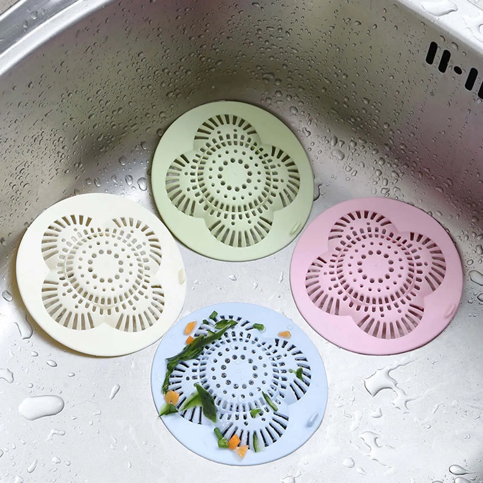 

Floor Drain Covers Home Sink Hair Filtering Mesh Sink Sieve Corner Sink Kitchen Strainer Sink Mats for Stainless Steel Sink