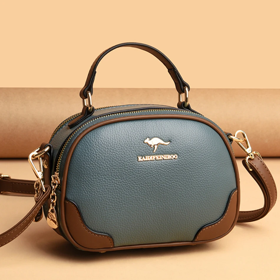 

Multifunction Luxury Designer Genuine Handbag Purse Women Top-handle Leather Shoulder Messenger Corssbody Bag 2022 Trend Sac