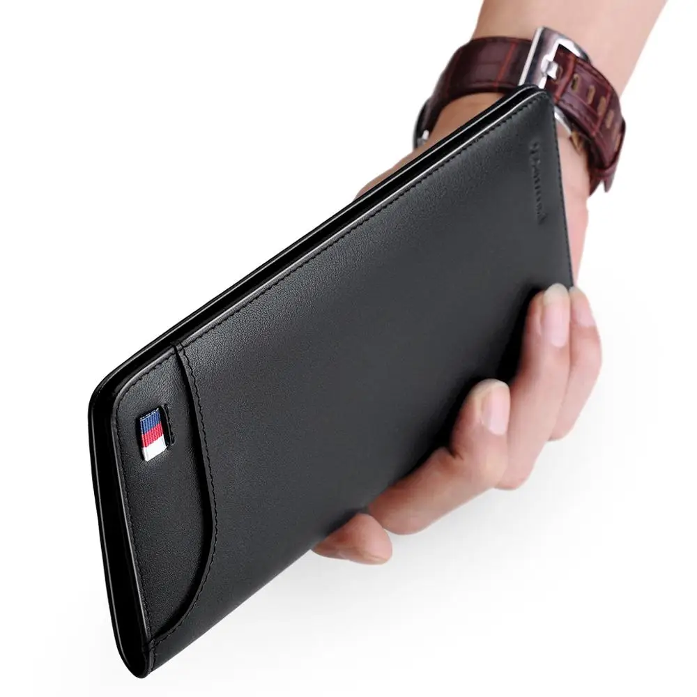 Brand Luxury Men Wallet Long Leather Wallet Business Slim Clutch Bag Genuine Leather Mens Wallet Leather Clutch Bag Men