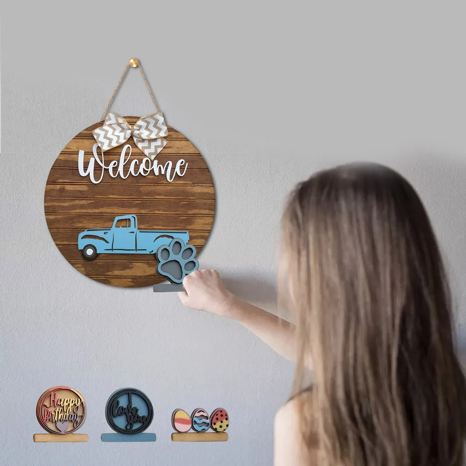 Украшения для крыльца сменный знак приветствия грузовика домашний декор входной