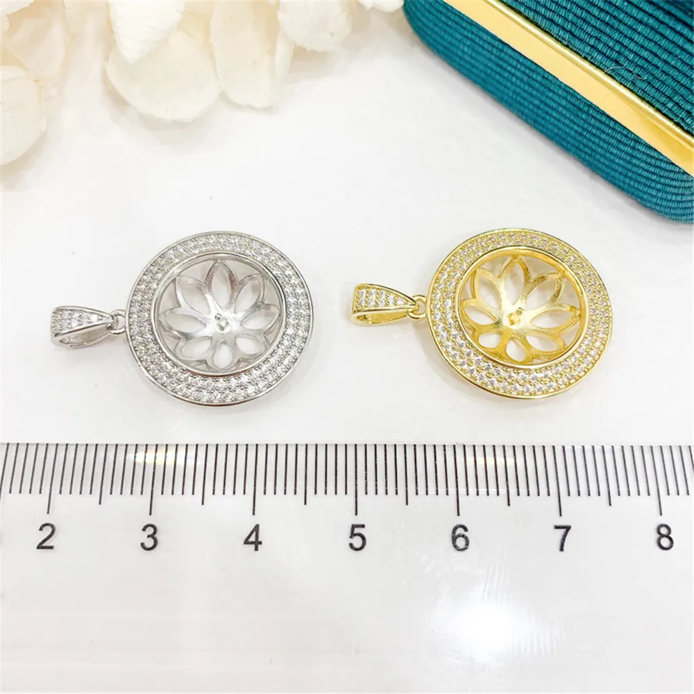 S925 Sterling Silver Pearl Pendant Settings Blank/Base For DIY Pendant Jewelry Making Accessories Suitable for 12-13mm Bead
