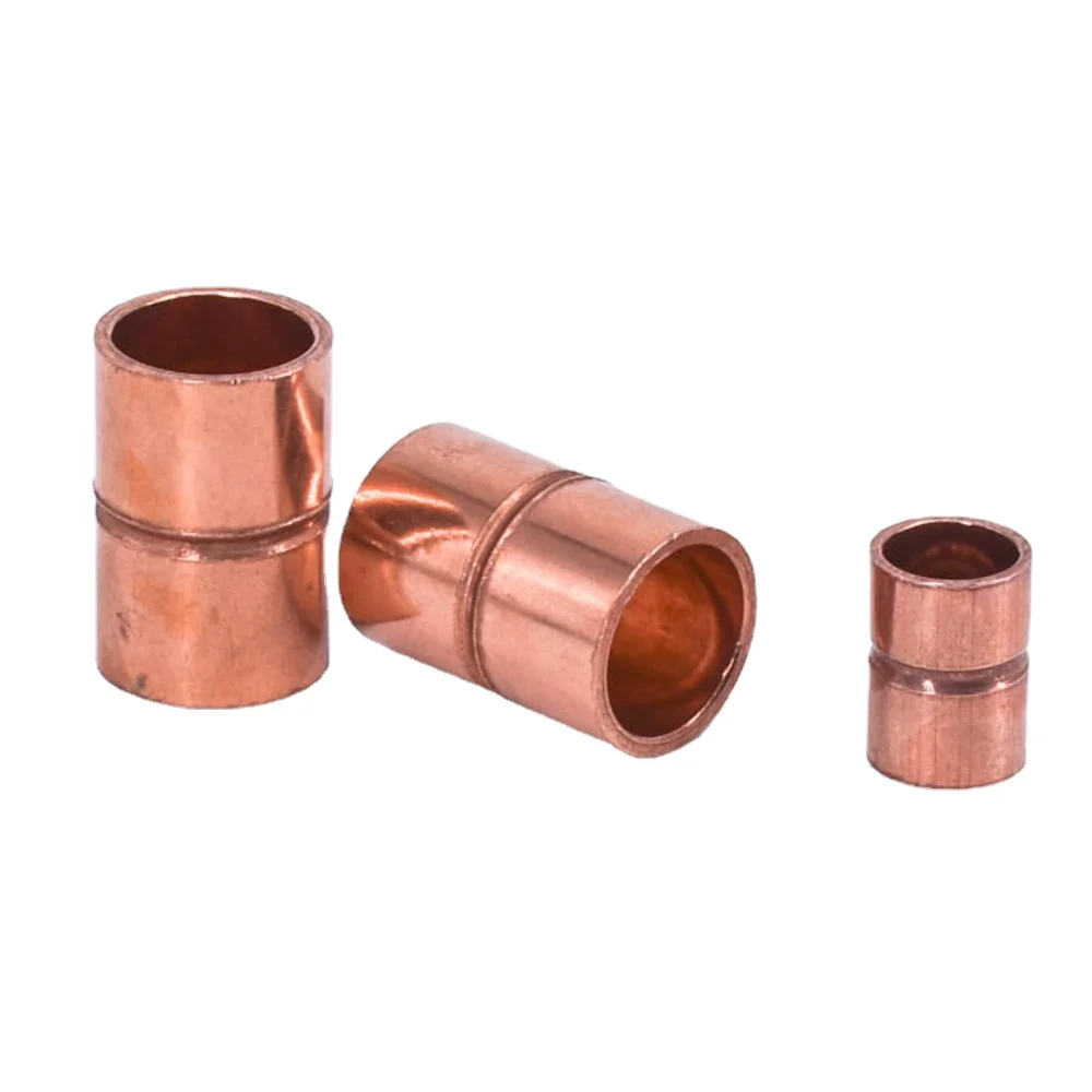 

6.35-159mm 1/4" 3/8" 1/2" 5/8" 3/4" 1" -6.25" ID Copper End Feed Solder Straight Coupling Pipe Fitting Connector Air Conditioner