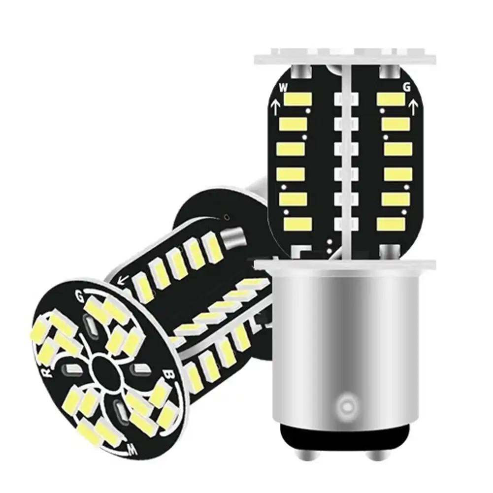 Автомобиль 1157 BAY15D Светодиодная лампа стоп-сигнала 64SMD Светодиодный DRL Мигающий