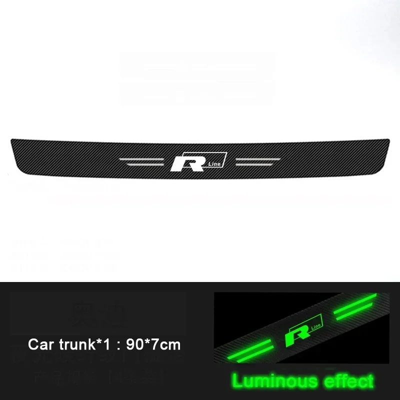 

Светящаяся Защитная Накладка на порог автомобиля для Volkswagen VW Rline R Line Jetta Golf Tiguan, наклейки с защитой от царапин
