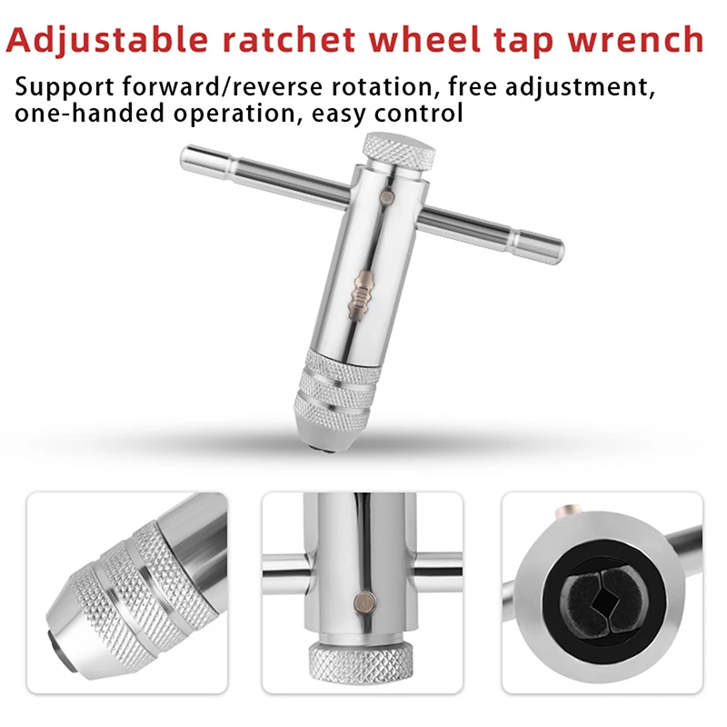 Разводной Т-образный ключ с храповым механизмом от LANDGOO Серебряный