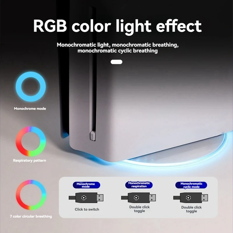 Фото Вертикальная подставка RGB для Slim-устройств с функцией Plug and Play, простой установкой, RGB-подсветкой и цифровым дисплеем Digital-A56M №4