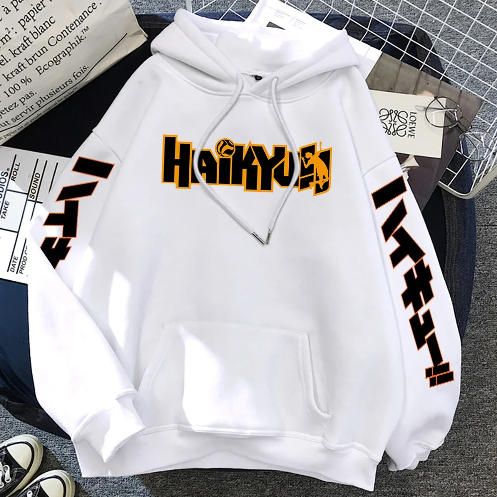 

Anime Haikyuu Hoodies Men Women Fashion Hip Hop Fleece Hooded Sweatshirts Crewneck Pullovers Casual Clothing Streetwear