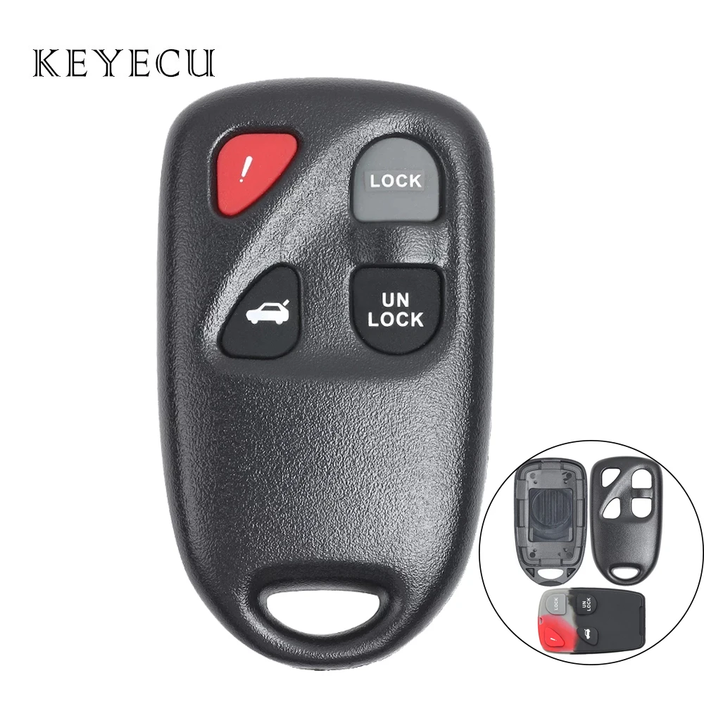 

Запасной чехол Keyecu для дистанционного автомобильного ключа с 3 + 1 4 кнопками для Mazda KPU41805, KPU41777, KPU41701