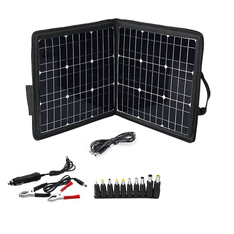 

Портативная Складная солнечная панель, складная сумка, USB + DC Выход, солнечное зарядное устройство, солнечное зарядное устройство, уличный источник питания