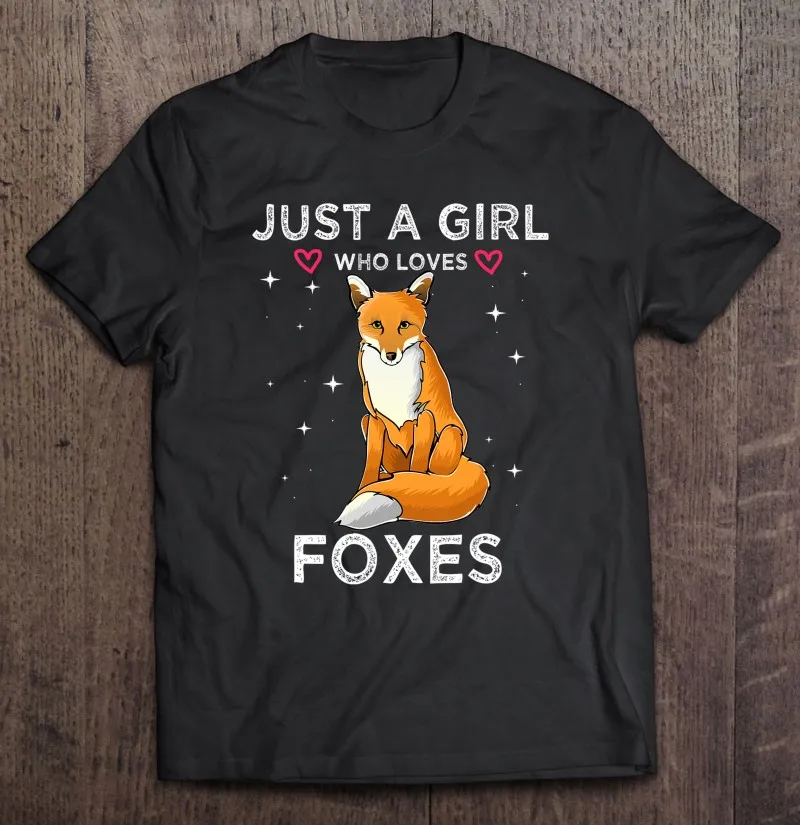 

Футболка мужская оверсайз с принтом лисы и надписью «Just A Girl Who Loves»