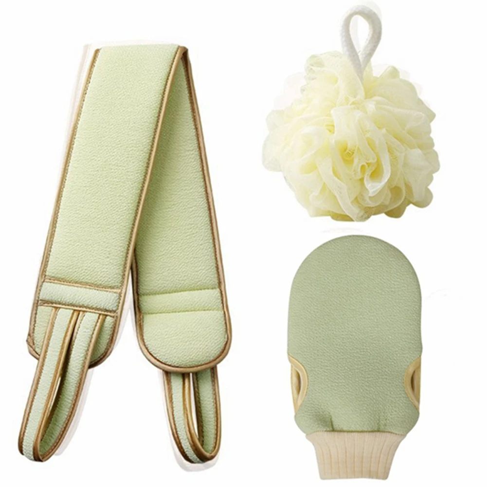 

3 шт., отшелушивающие перчатки для ванной, с длинным ремешком