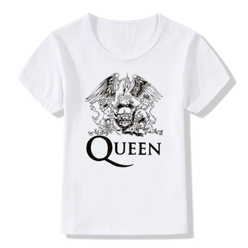Boy Girls Print FREDDIE MERCURY T-shirt Children Heavy Rock Top 100 Band Queen T shirt Kids Tops Baby Casual Clothes