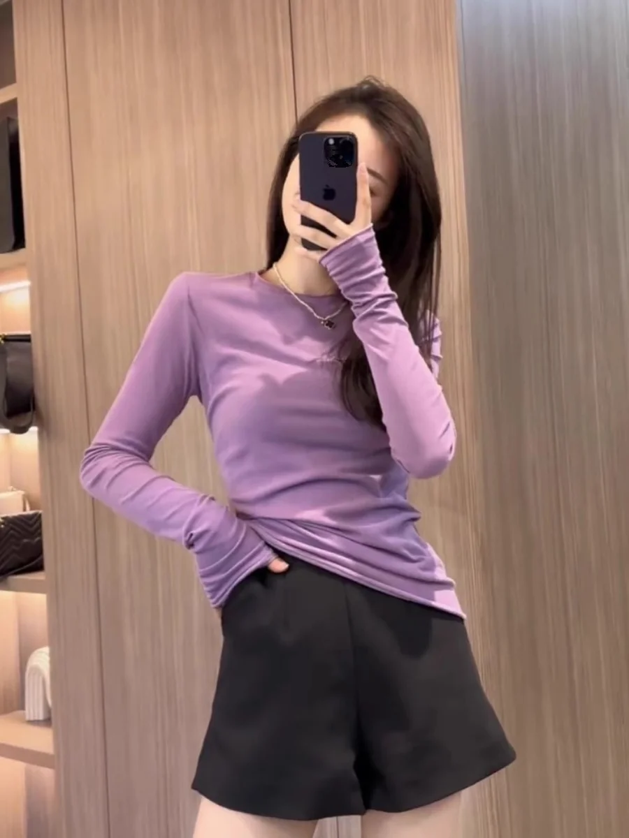 Белая рубашка с длинными рукавами и плечами женская осенняя новинка 2024