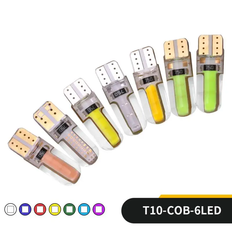 

T10 Super Bright Silica Gel LED Bulbs Silicone Shell Wedge Parking Light Turn Side Lamps Signal Light Tail Box Lamp Car Lights