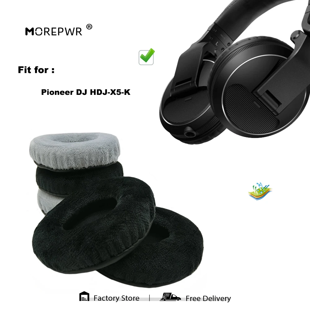

Morepwr New Upgrade Replacement Ear Pads for Pioneer DJ HDJ-X5-K Headset Parts Leather Cushion Velvet Earmuff Sleeve Cover