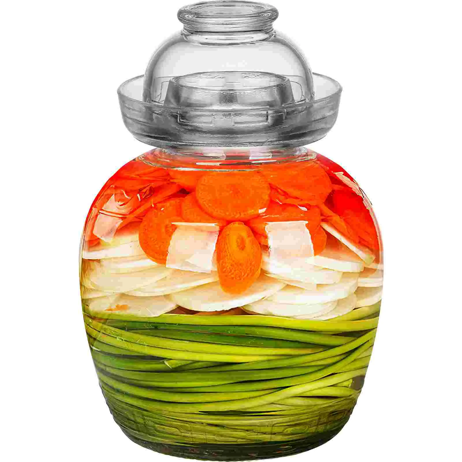 

Fermenting Jar Glass Crock Fermentation Jars Kimchi Pickle Pickling Lids Containerstraditional Vessel Airlockkit Fermanting Lid