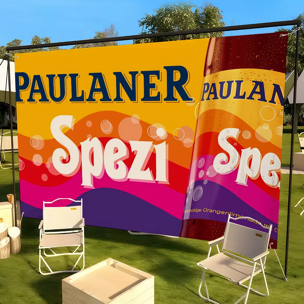 Фото Модный флаг P-Paulaner S-Spezi на заказ, декор для кемпинга и сада, вечерние фоны, настенное искусство, семейные подарки №1