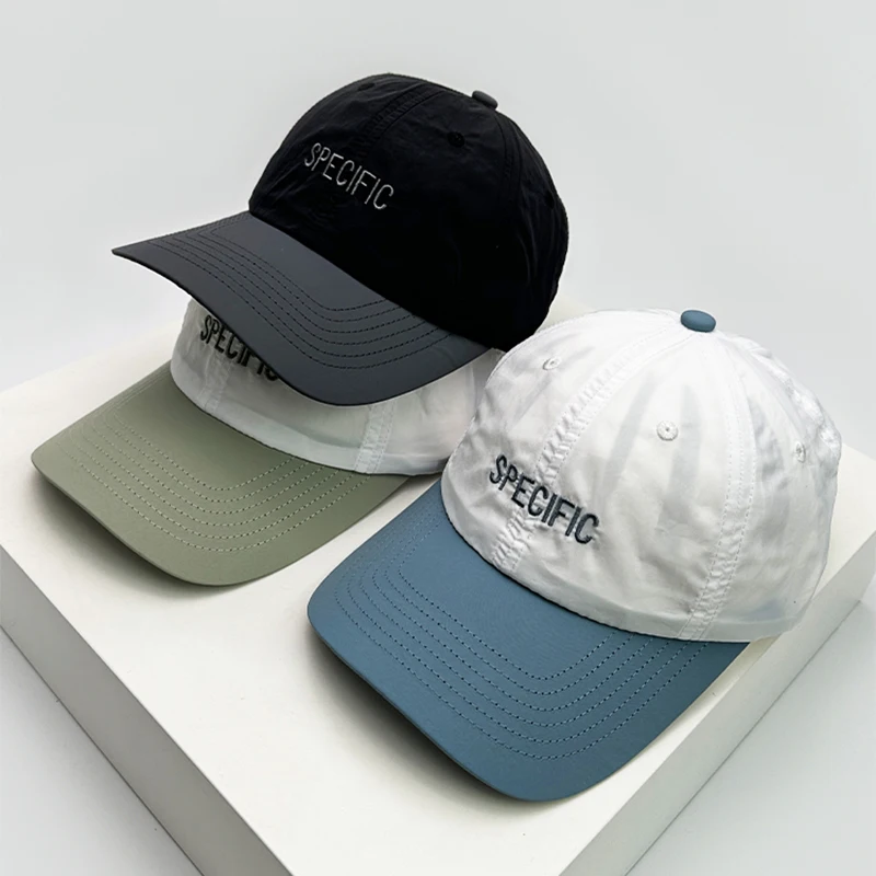 Новинка мужская и женская быстросохнущая бейсболка с цветными блоками надписями