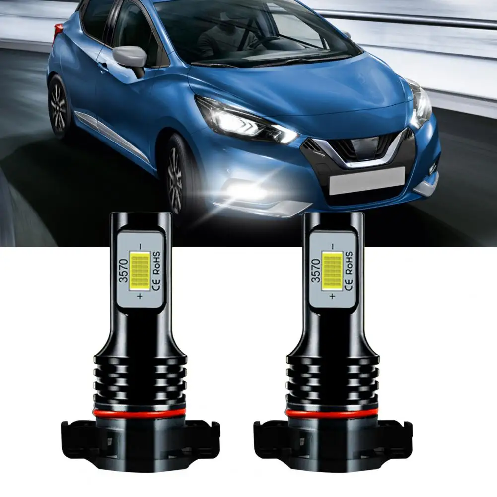 

2Pcs Car Fog Lamp PSX24W PS24W LED H16 5202 5201 Auto Bulb Fog light 5670 Chip 33 SMD 600LM 3000K white 6000K 1 year warranty
