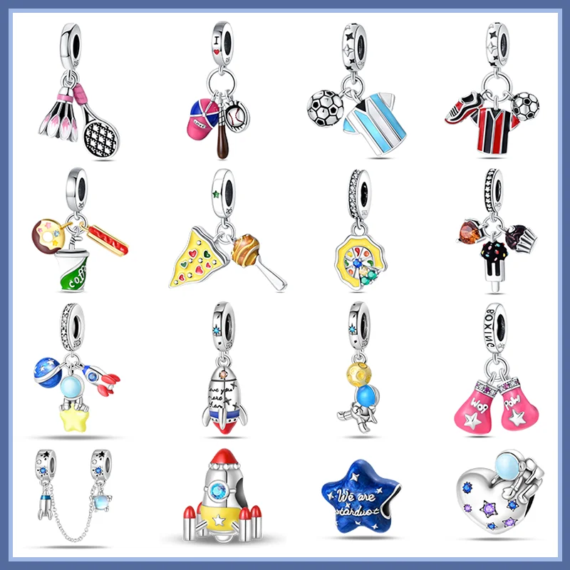 Новые бусины-шармы для бадминтона футбола путешествий