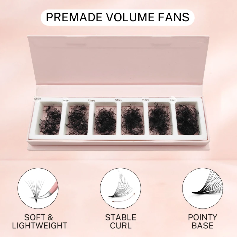1500 Handmade Loose Promade Fans Bouquet Eyelashes Prefacts Lash Pre Made Volume Lashes Premade 3D 4D 5D 6D 8D 10D 14D