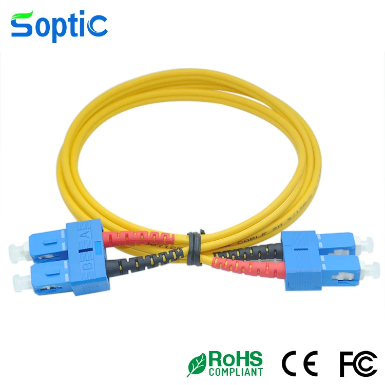 SC/UPC-SC/UPC одномодовый дуплексный 9/125um 3 метра-3 0 мм оптоволоконный перемычка SC в