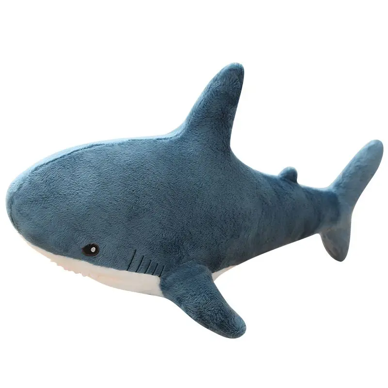 Купи 140cm Giant Cute Shark Plush ToyShark Doll Pillow Plush Pillow Great White Shark Cloth Children's Doll Pillow Boys Girls Gift за 899 рублей в магазине AliExpress