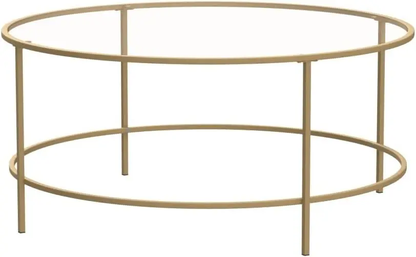

Int Lux Coffee Table Round, Glass / Gold Finish
