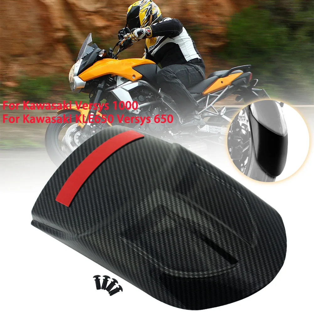 

Motorcycle Carbon Front Mudguard Fender Rear Extender Extension For Kawasaki Versys 1000 2012-2019 KLE650 Versys 650 2010-2020