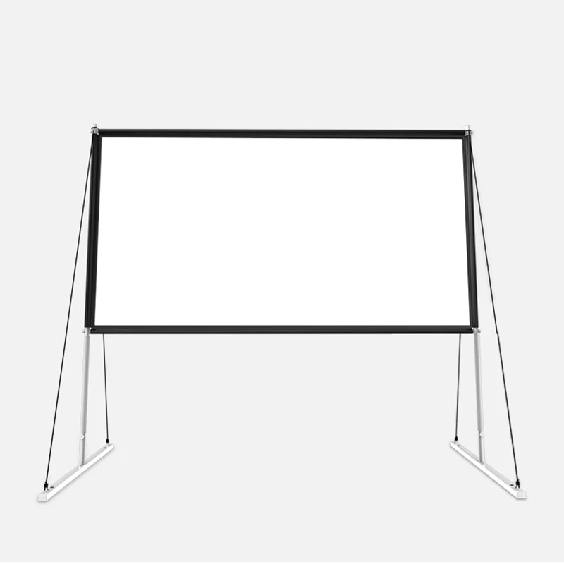 

16:9 Outdoor Simple Stand Projection Screen 84/100 inches/120 inches Portable Foldable 4K Projector Screen