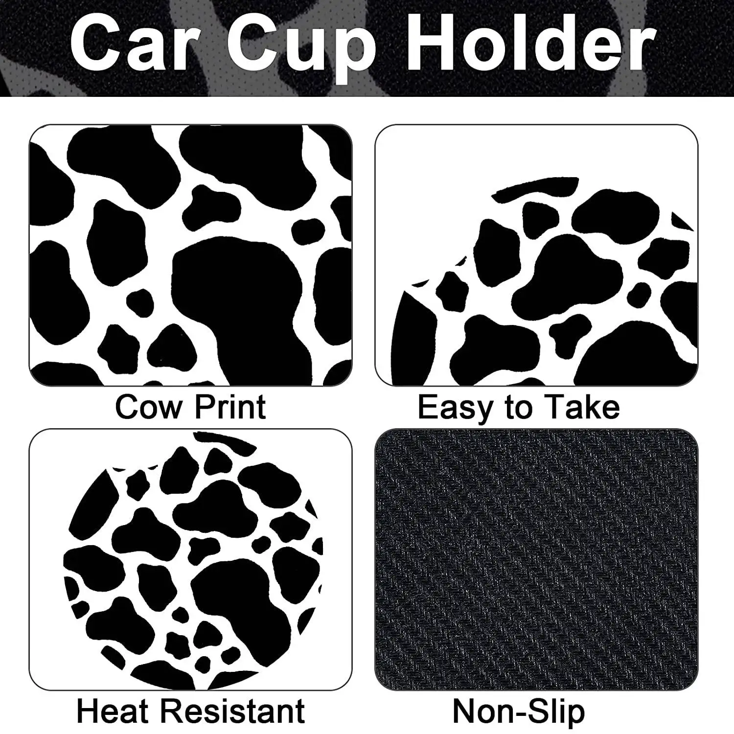 Комплект чехлов на автомобильные сиденья с принтом коровы 10 шт. подкладки для