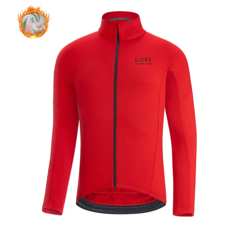 

GORE Cycling Wear Thick Thermal Fleece Cycling Jacket Men Warm Wool Tops Bicycle MTB Road Bike Clothing Ropa De Ciclismo Maillot