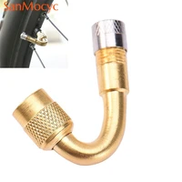 1pcs bicycle valve caps 4590135 degree angle brass air tyre valve stem extended curved mouth bike valve cycling bicycle tools