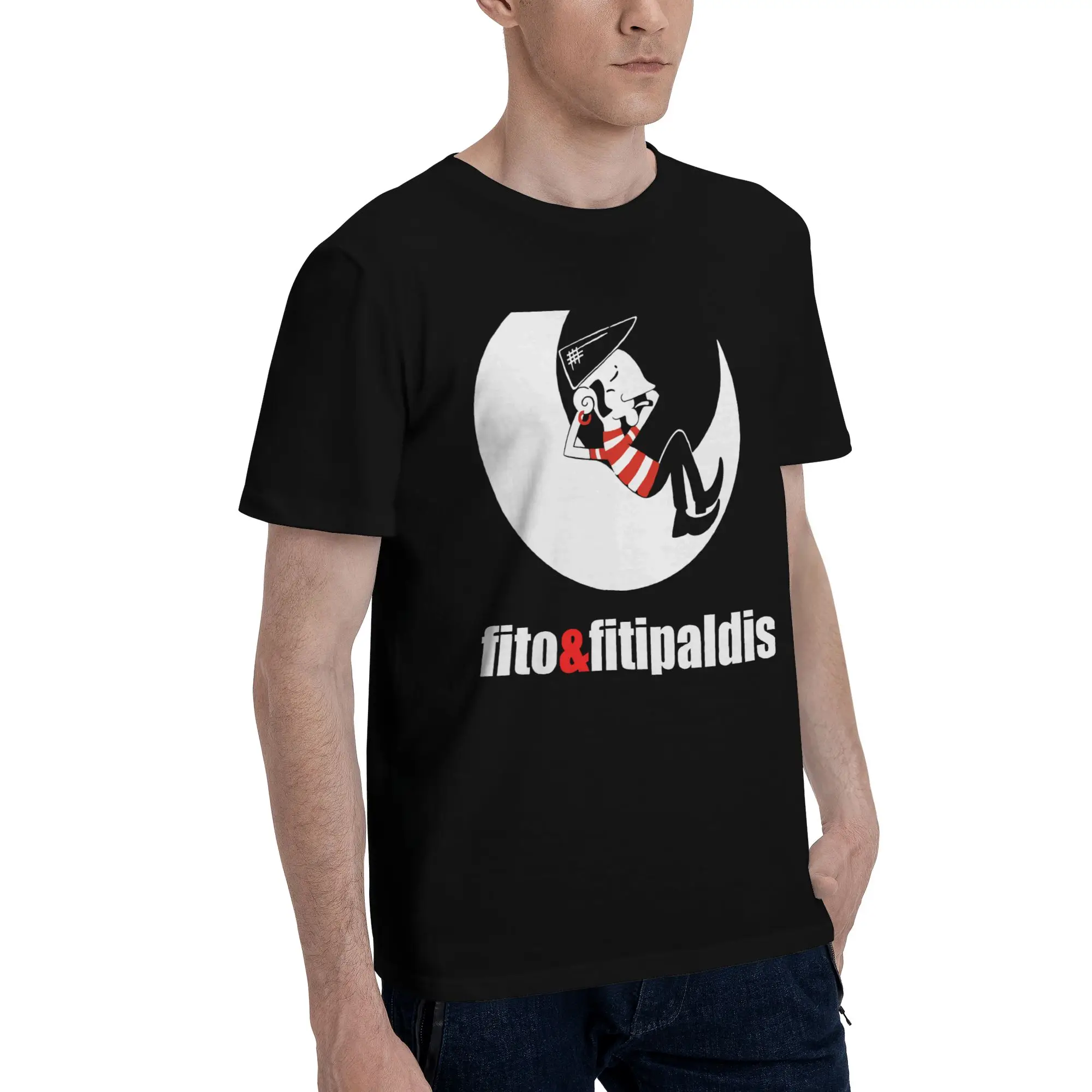 Фото Футболка Fitos Fitipaldis Rock Band для мужчин и женщин, идея подарка, футболки, хлопковая одежда №3