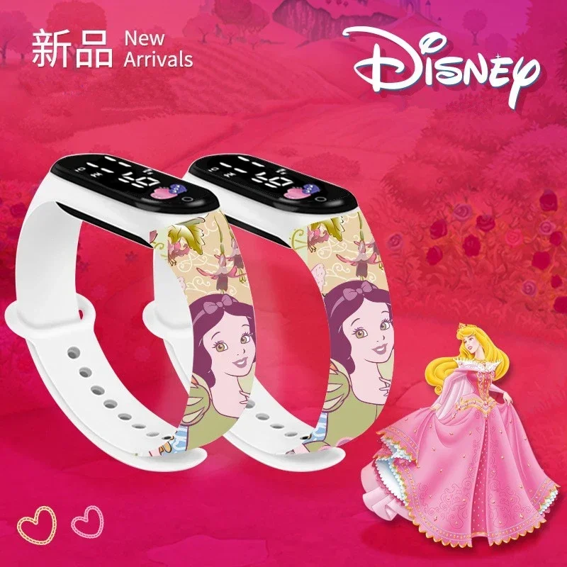 Детские цифровые часы Disney Мультяшные экшн-фигурки Белоснежки светодиодные