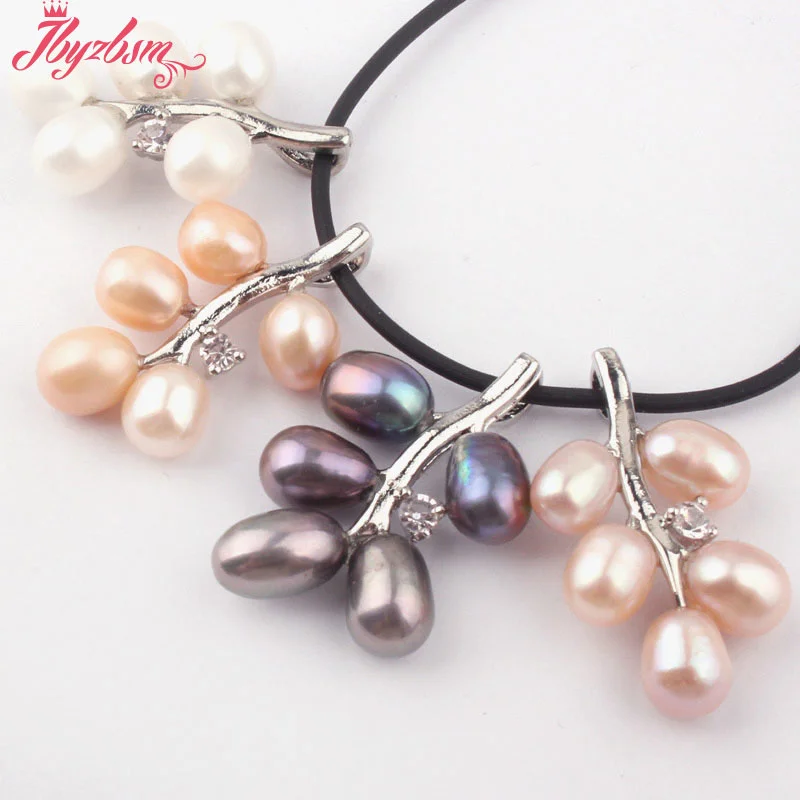 

6x8mm Natural Oval Freshwater Pearl Tibetan Silver Necklace Pendant 1Pcs 28mm Fashion Jewelry Women Gift ,Mother's Day Gift