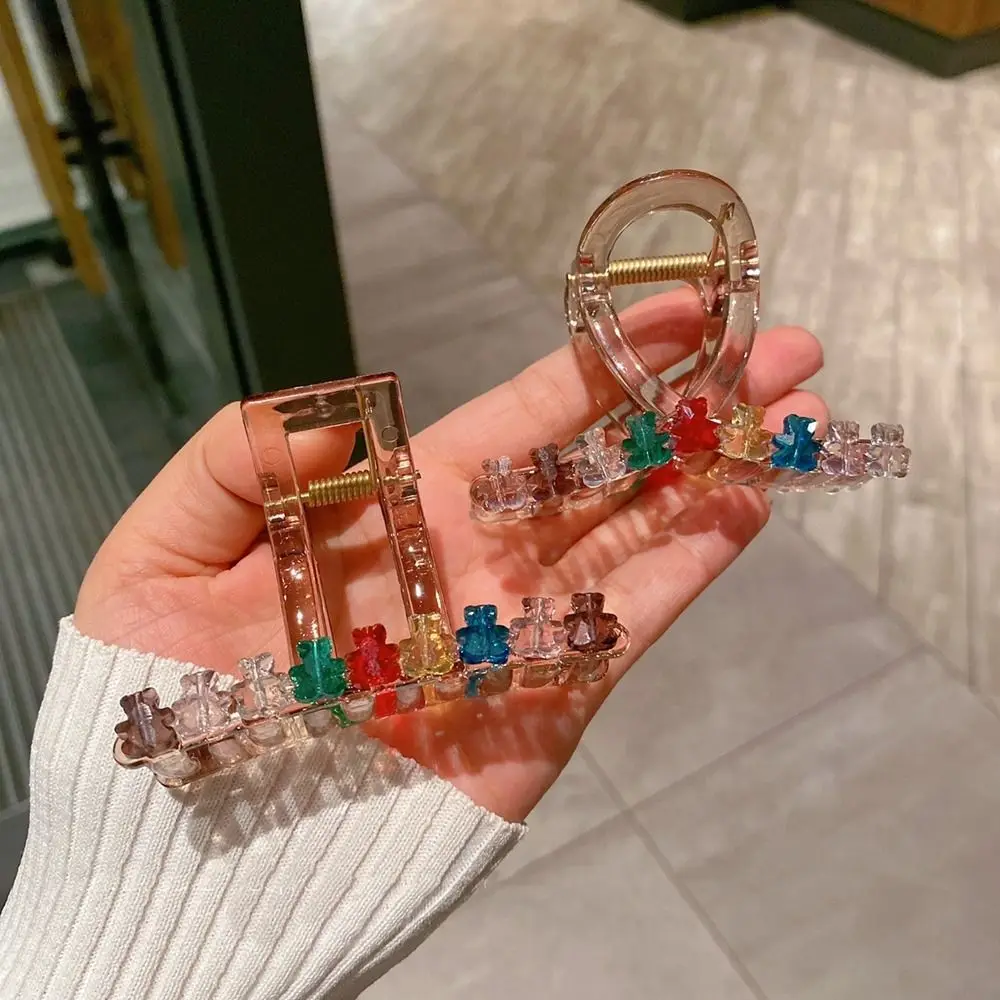 

Geometric Shape Shark Clip Small Grab Clip Female Hair Accessories Plastic Hair Claw Hair Clip Korean Style Headwear