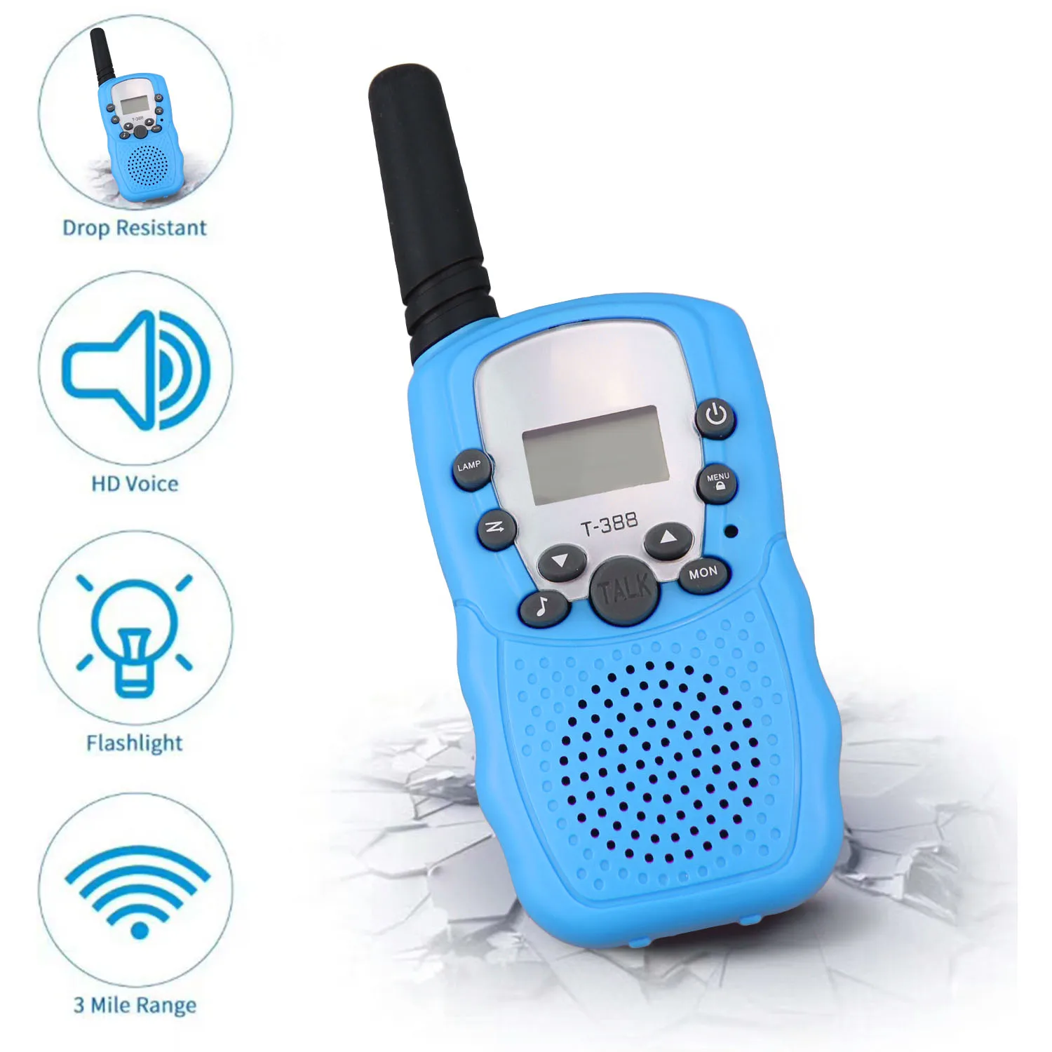 2pcs 3 5km range two way long range walkie talkies radio interphone toys for children kids outdoor walking camping gifts free global shipping
