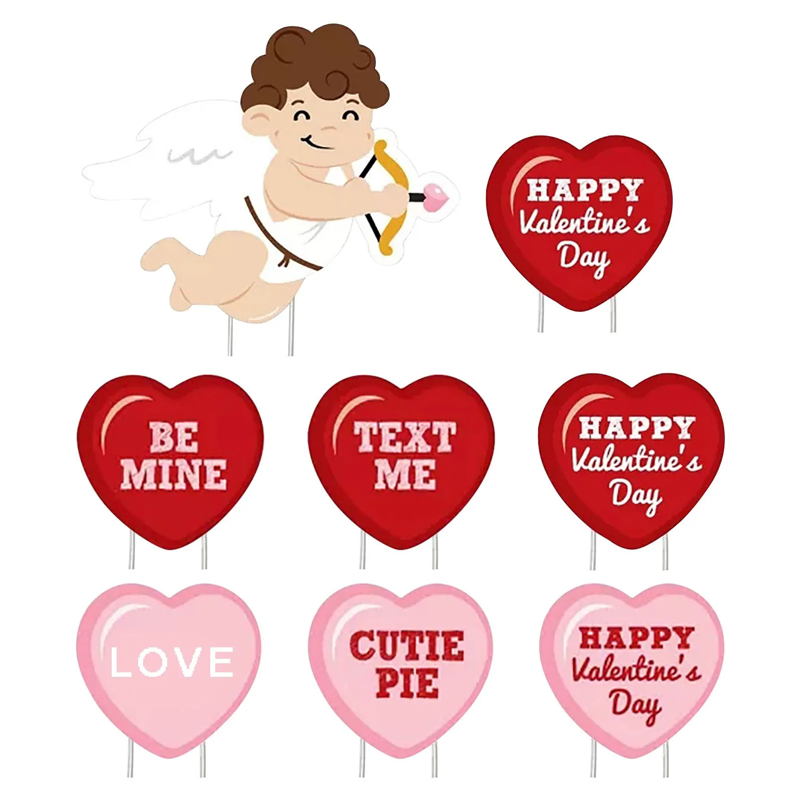 

Live Green Foot Care Yard Garden Valentine's Garden Stakes Card Outdoor Day Decoration With Home Decor Plant Markers Cork