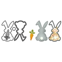 mangocraft diy cut dies cute little rabbit and carrot metal cutting dies diy scrapbooking embossed dies for card diary decor
