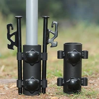 metal sunshade pole ground holder frame tent awning canopy curtain rod fixing pipe for outdoor picnics camping fishing
