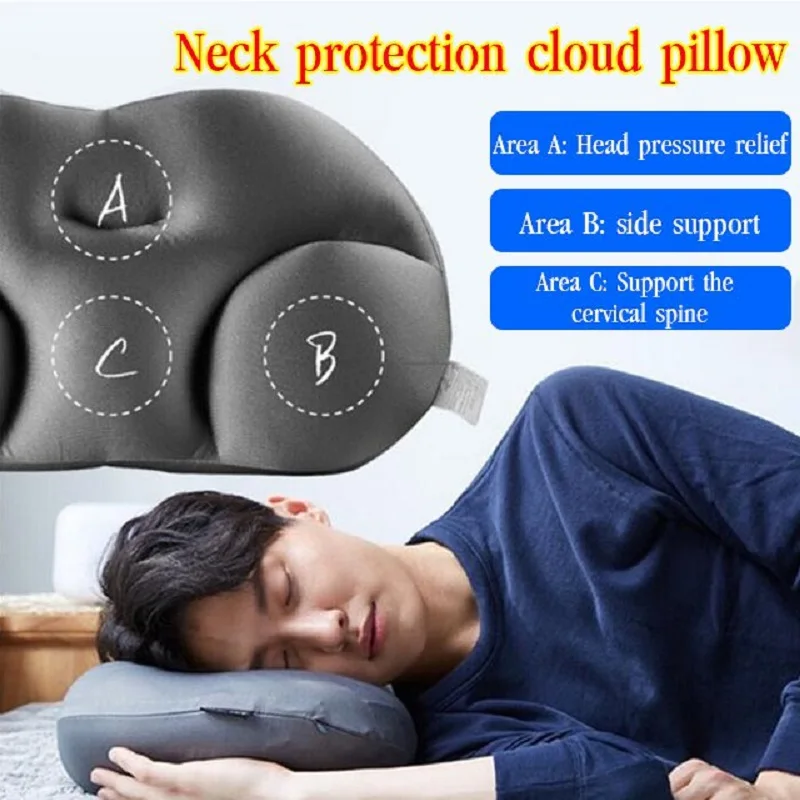 

Breathable Soft Cloud Egg Sleep Pillow 3D Ergonomic Center Egg Groove Design Sleep Pillow Orthopedic Neck Pain Release