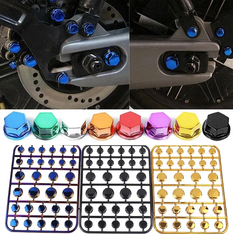 

30Pcs/Set Motorcycle Modification Accessories Head Screw Cover Decorative Parts for Yamaha Kawasaki Honda r30 Nuts Styling Cover