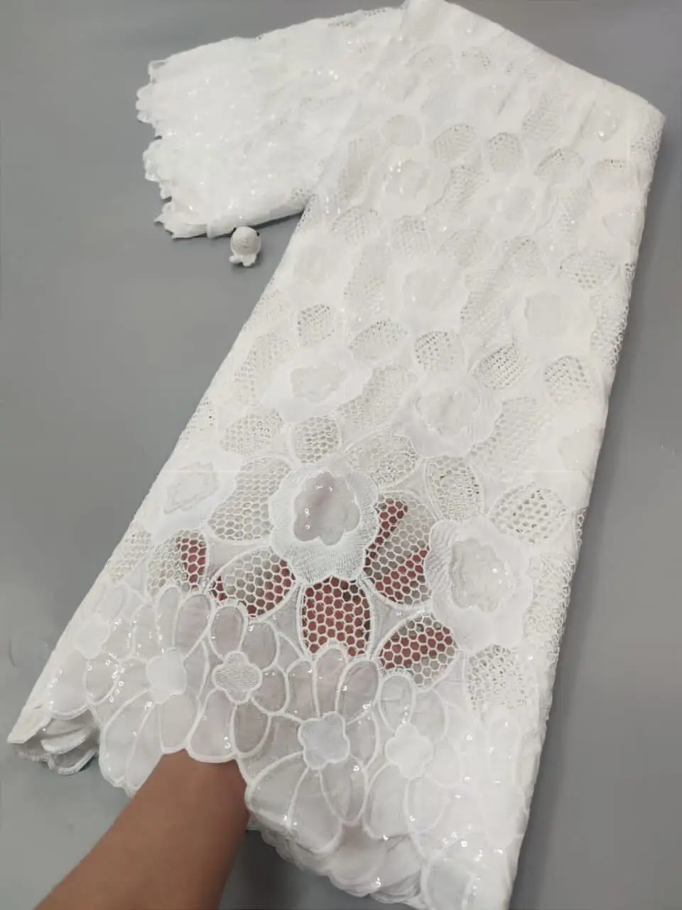 Желтая африканская кружевная ткань высокого качества швейцарская вуаль Дубай