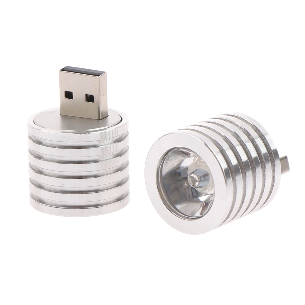 

USB mobile power flashlight lamp cap led strong light aluminum alloy lamp cap